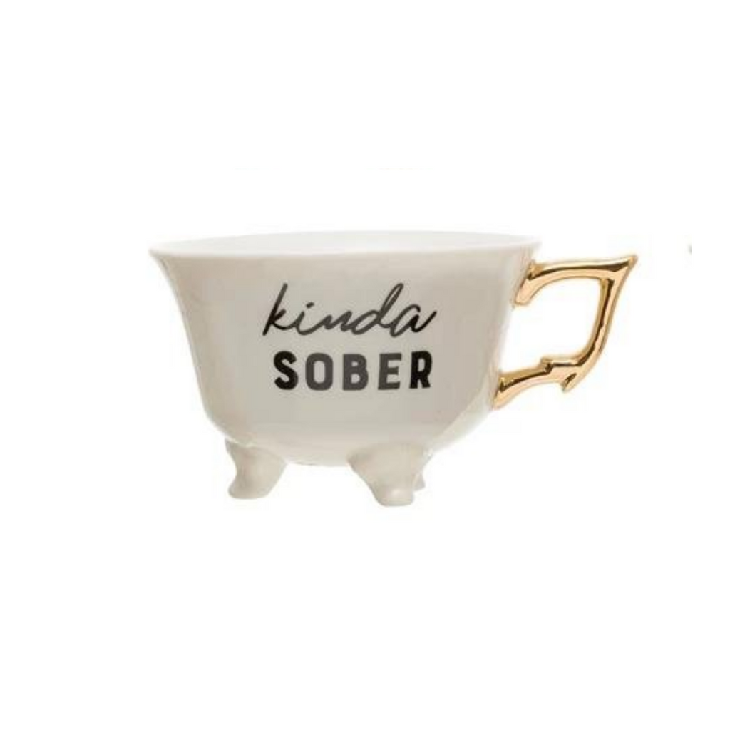 Kinda Sober - Engraved Stainless Steel Tumbler, Insulated Travel Mug, Funny  Drinking Tumbler