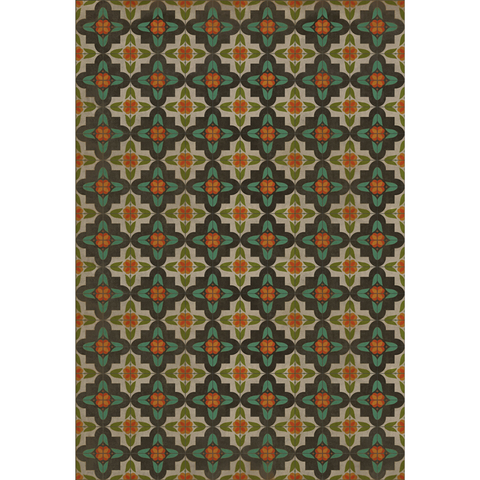 Pattern 33 "Anna's Garden" Vinyl Floorcloth