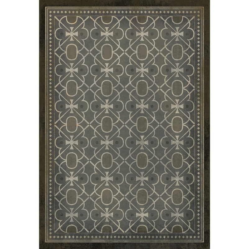 Pattern 05 "The River Thames" Vinyl Floorcloth