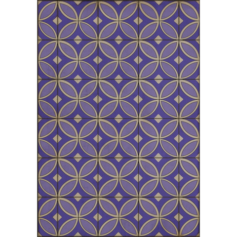 Pattern 70 "Waltzing with Violets in Our Hair" Vinyl Floorcloth