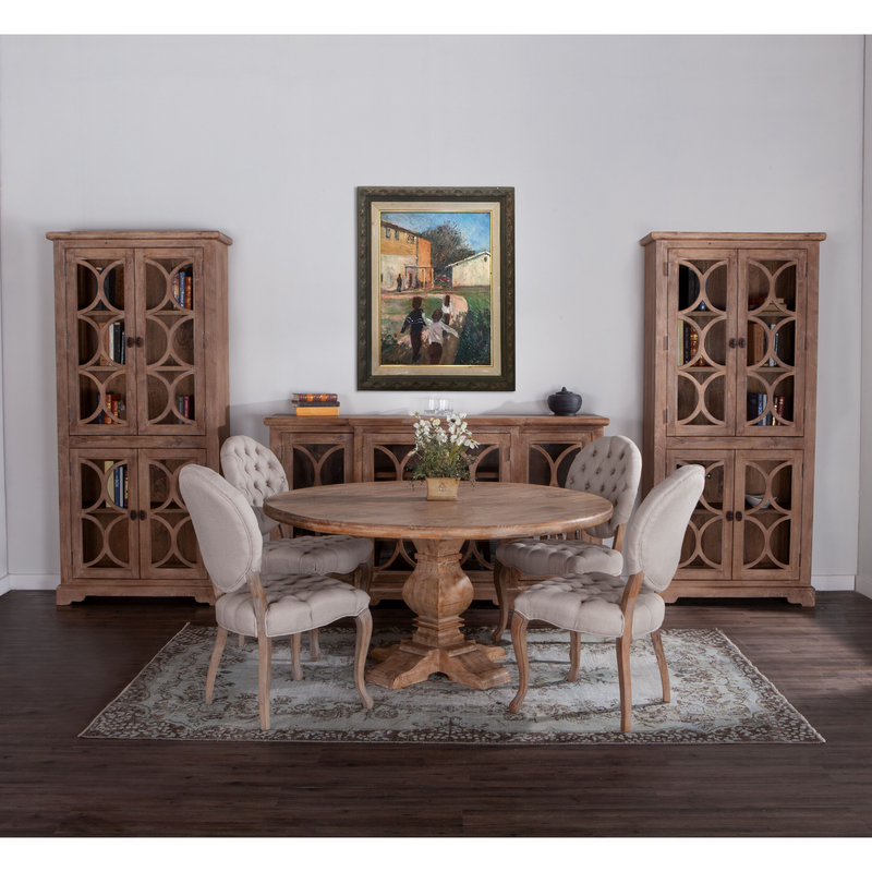 Penelope Tufted Linen Dining Chair