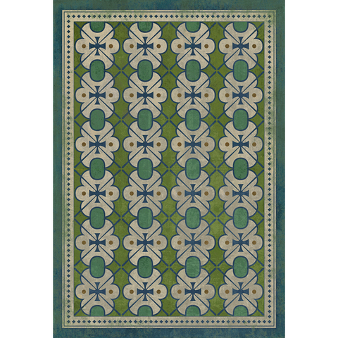 Pattern 05 "Mrs Peacock" Vinyl Floorcloth