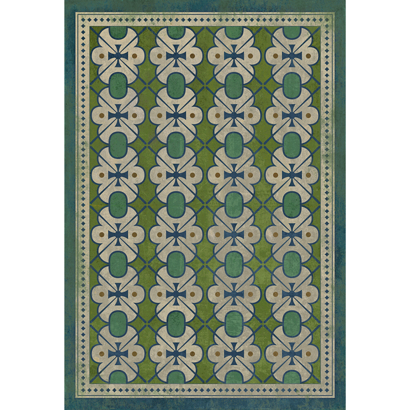 Pattern 05 "Mrs Peacock" Vinyl Floorcloth