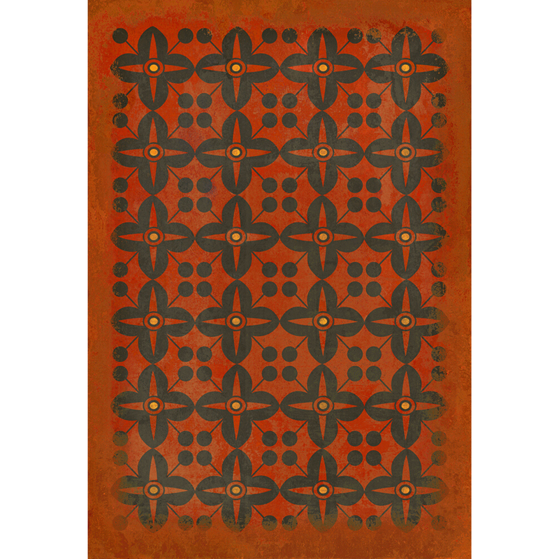 Pattern 03 "Red Rum" Vinyl Floorcloth