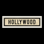 Hollywood Street Sign Wall Art White