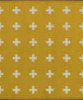 Vinyl Floor Cloth Floorcloth Vintage Greek Cross Kid Friendly Rug Pet Friendly Rug Indoor Outdoor Safe Lemon Yellow