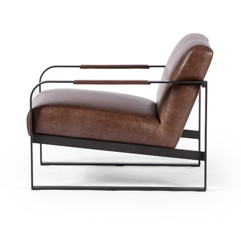 Jules Leather Chair - Havana Brown