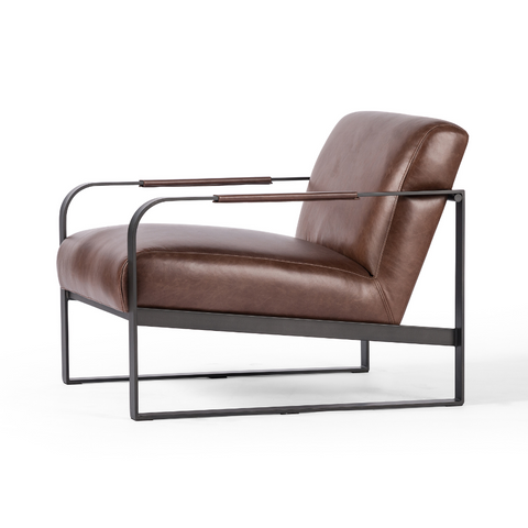 Jules Leather Chair - Havana Brown