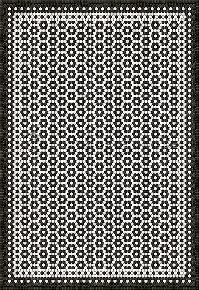 Lehigh Valley Furniture Flooring Vinyl Floorcloth Vintage Mosaic Tile Pet Safe Kid Friendly Rug Outdoor