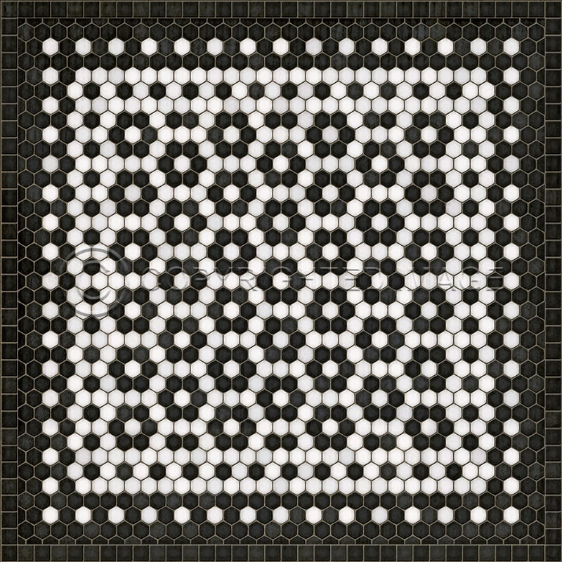 Spicher and Company Mosaic Vintage Vinyl Design B Modern Area Rugs