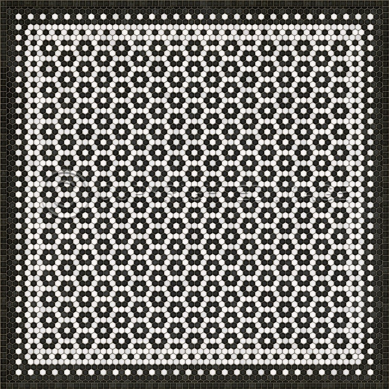 Lehigh Valley Furniture Flooring Vinyl Floorcloth Vintage Mosaic Tile Pet Safe Kid Friendly Rug Outdoor