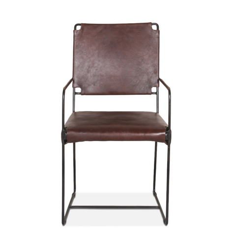 New York Arm Chair Chocolate Leather