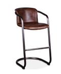 Nisky Leather Bar Chair Geisha Brown