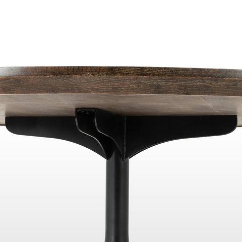 Powell Dining Table English Brown Oak Assembly Detail