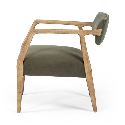Tyler Arm Chair-Modern Velvet Loden