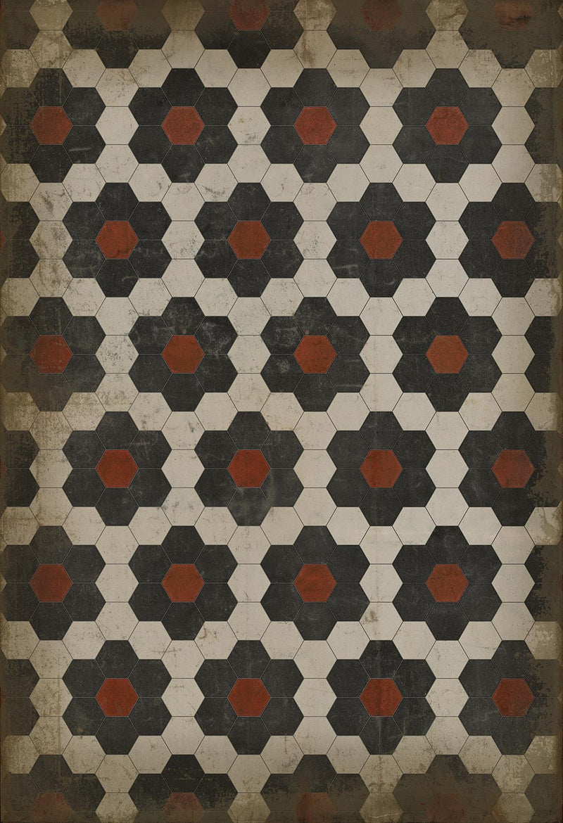 Lehigh Valley Furniture Flooring Vinyl Floorcloth Vintage Mosaic Tile Pet Safe Kid Friendly Rug Outdoor
