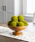 Faux Forest Moss Ball Sphere Bowl Decor