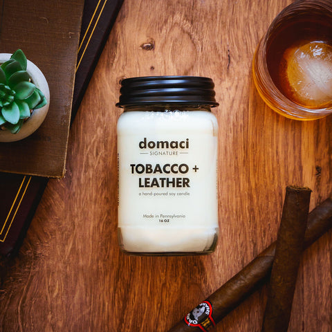 Tobacco and Leather Domaci Signature Candle