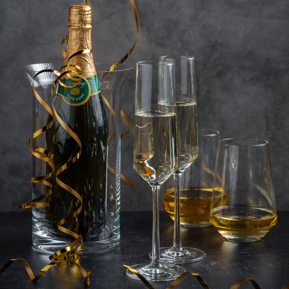 Schott Zwiesel Pure Tritan Crystal Champagne Flute Glass 10” Set Of 4