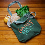 Groceries + Shit Witty Tote Bag