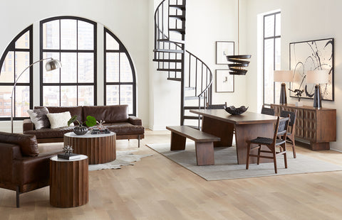 Modern Loft Open Concept Living and Dining Room Design Inspo