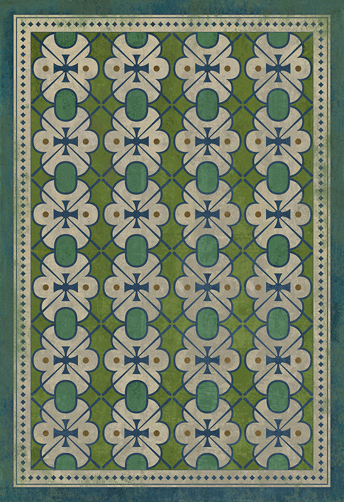 Lehigh Valley Flooring Vintage Vinyl Floorcloth Runner Kid Friendly Pet Friendly Indoor Outdoor Safe Rug