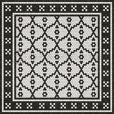 Lehigh Valley Furniture Flooring Vinyl Floorcloth Vintage Mosaic Tile Pet Safe Kid Friendly Rug Outdoor