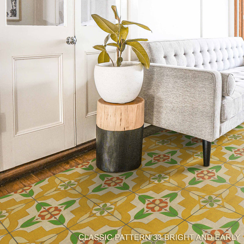 Pattern 33 "Bright And Early" Vinyl Floorcloth