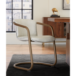 Portofino Vintage White Leather Dining Chair