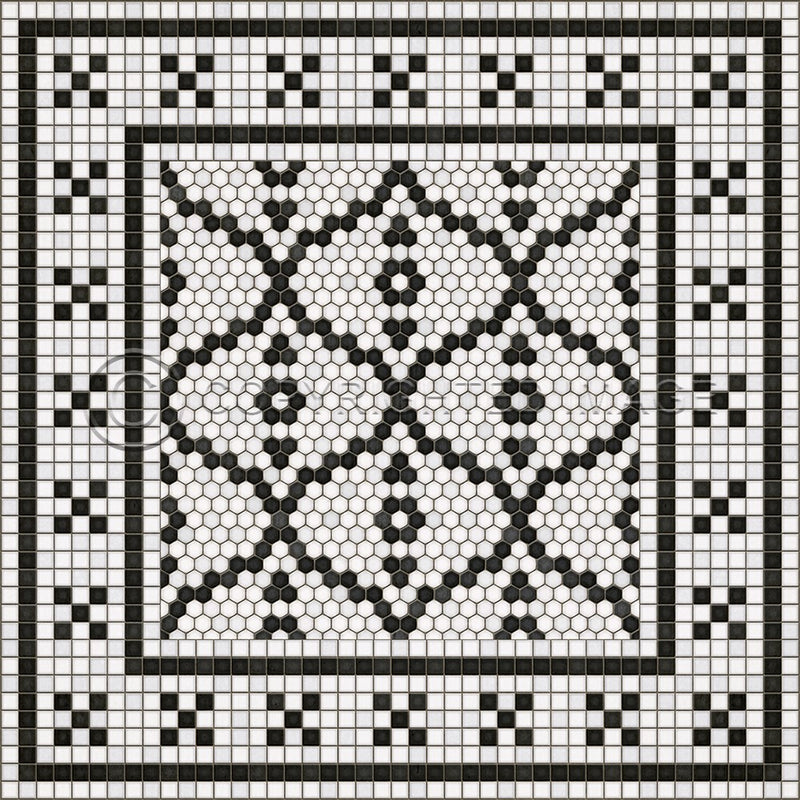 Lehigh Valley Furniture Flooring Vinyl Floorcloth Vintage Mosaic Tile Pet Safe Kid Friendly Rug Outdoor