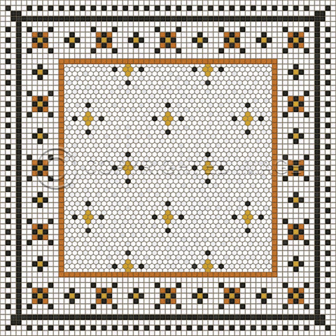 Lehigh Valley Furniture Flooring Vinyl Floorcloth Vintage Mosaic Tile Pet Safe Kid Friendly Rug Outdoor