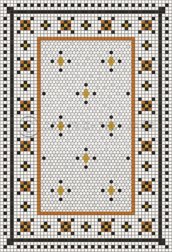 Lehigh Valley Furniture Flooring Vinyl Floorcloth Vintage Mosaic Tile Pet Safe Kid Friendly Rug Outdoor