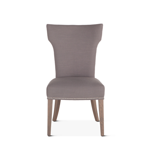 Rebecca Warm Gray Dining Chair with Napoleon Leg