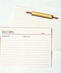 Rolling Pin Recipe Cards Set of 12