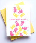 Gummi Bear Letterpress Greeting Card + Sending You Bear Hugs + Sympathy Card + Thinking Of You