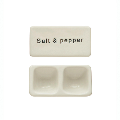 Simply Modern Salt + Pepper Stoneware Pinch Pot