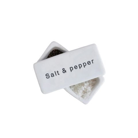 Simply Modern Salt + Pepper Stoneware Pinch Pot