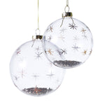 Hand Painted Star Ornament Glass Ball