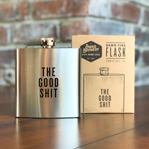 The Good Shit Stainless Steel Flask + Gift Box