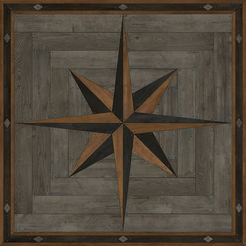 Lehigh Valley Furniture Flooring Vinyl Floorcloth Parquet Wood Moravian Star Bethlehem Star Inlaid Pet Friendly Kid Friendly Rug