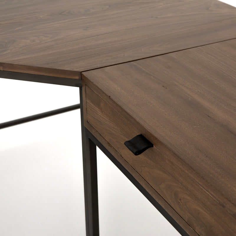 Trey Desk System with Filing Credenza