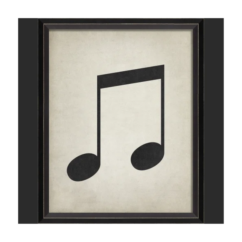 BC Music Note Beamed Eighth Note Wall Art - Small Wall Art