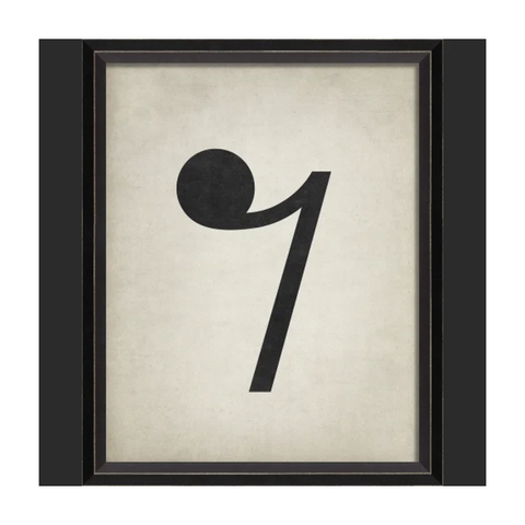 BC Music Note Eighth Rest Wall Art - Small Wall Art