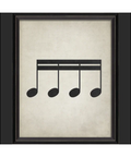 BC Music Note Joined Sixteenth Notes Wall Art - Small Wall Art