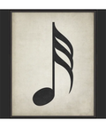 BC Music Note Thirty Second Note Wall Art - Large Wall Art