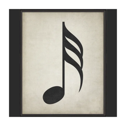 BC Music Note Thirty Second Note Wall Art - Large Wall Art
