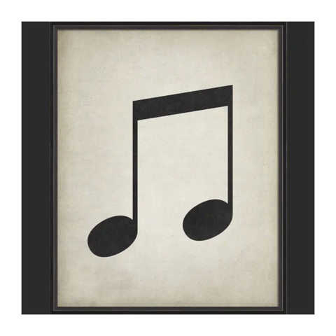 BC Music Note Beamed Eighth Note Wall Art - Large Wall Art
