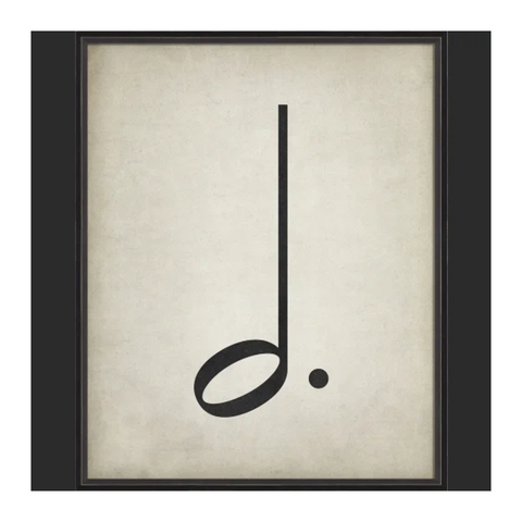 BC Music Note Dotted Half Note Wall Art - Large Wall Art