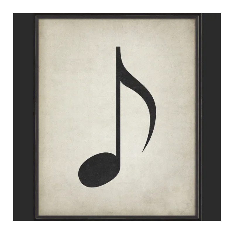 BC Music Note Eighth Note Wall Art - Large Wall Art