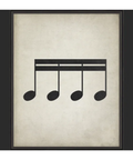 BC Music Note Joined Sixteenth Notes Wall Art - Large Wall Art